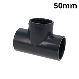 Conexo em T 50mm PVC black para aqurios